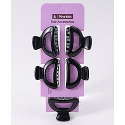 Pine Kids Hair Claw Clips Clips Pack of 5 - Black