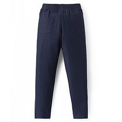 Pine Kids Denim Woven Ankle Length Washed Jeggings - Navy
