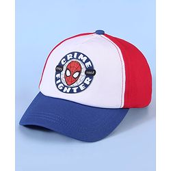 Pine Kids Cotton Blend Baseball Caps with Spider Man Print Red - Diameter 27.5 cm