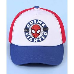 Pine Kids Cotton Blend Baseball Caps with Spider Man Print Red - Diameter 27.5 cm