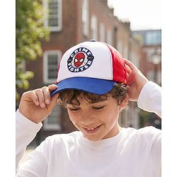 Pine Kids Cotton Blend Baseball Caps with Spider Man Print Red - Diameter 27.5 cm