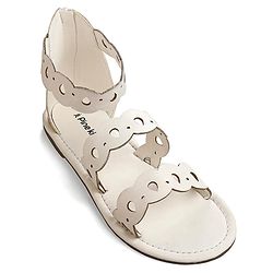 Pine Kids Zip Closure Sandals - White
