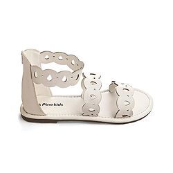 Pine Kids Zip Closure Sandals - White