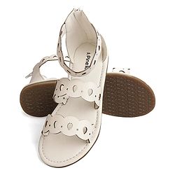 Pine Kids Zip Closure Sandals - White