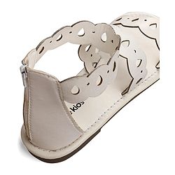 Pine Kids Zip Closure Sandals - White