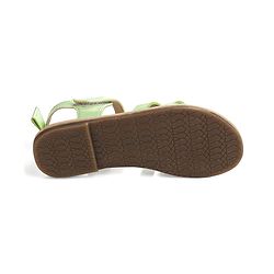 Pine Kids Velcro Closure Sandals With Bow Applique - Green