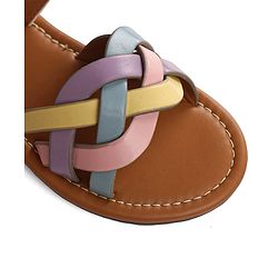 Pine Kids Velcro Closure Sandals - White
