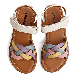 Pine Kids Velcro Closure Sandals - White