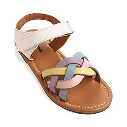 Pine Kids Velcro Closure Sandals - White