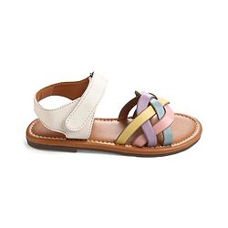 Pine Kids Velcro Closure Sandals - White
