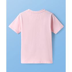 Pine Kids Cotton Knit Half Sleeves T-Shirt with Great Vacation Text - Pink