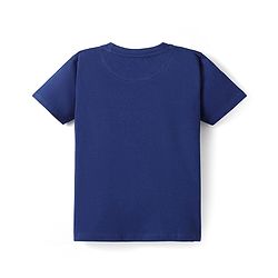 Pine Kids Cotton Knit Half Sleeves T-Shirt With The Game Changer Text Print - Navy Blue