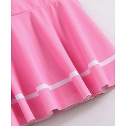 Pine Active Half Sleeves Frock Swimsuit With Logo Print - Pink