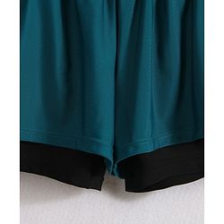 Pine Active Full Raglan Sleeves Two Piece Swimsuit With Logo Print - White & Dark Green