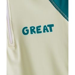 Pine Active Full Raglan Sleeves Two Piece Swimsuit With Logo Print - Teal Blue