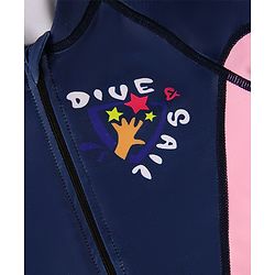 Pine Active Full Raglan Sleeves Legged Swimsuit - Navy Blue