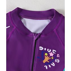 Pine Active Full Sleeves Legged Swimsuit - Purple