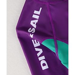 Pine Active Full Sleeves Legged Swimsuit - Purple