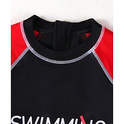Pine Active Legged Swimsuit With Cap - Red
