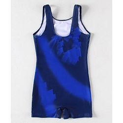 Pine Active Legged Swimsuit With Swimming Print - Blue