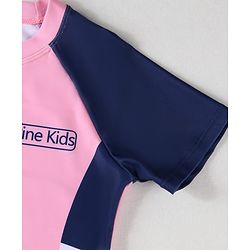 Pine Kids Half Sleeves Two Piece Swimsuit - Pink