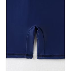 Pine Active Raglan Full Sleeves Legged Swimsuit - Navy Blue