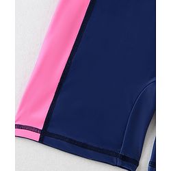 Pine Active Raglan Full Sleeves Legged Swimsuit - Navy Blue