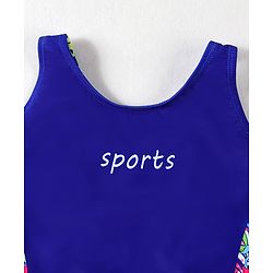 Pine Active Sleeveless Printed Legged Swimsuit - Blue