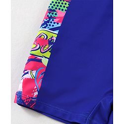 Pine Active Sleeveless Printed Legged Swimsuit - Blue