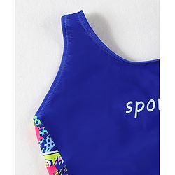 Pine Active Sleeveless Printed Legged Swimsuit - Blue