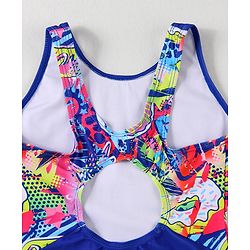 Pine Active Sleeveless Printed Legged Swimsuit - Blue