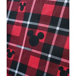 Pine Kids Disney Cotton Woven Half Sleeves Shirt with Mickey Mouse Print - Red