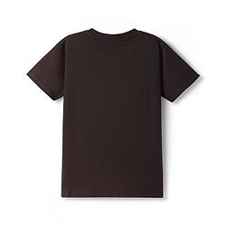 Pine Kids Cotton Knit Half Sleeves T-Shirt With Lion Print - Black