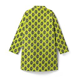 Pine Kids Cotton Woven Full Sleeves Floral Printed Kurta - Limegreen