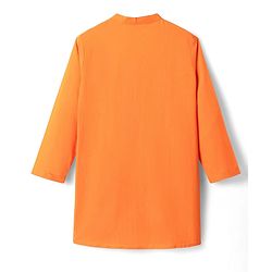 Pine Kids Cotton Woven Full Sleeves Solid Color Kurta - Orange