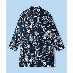 Pine Kids Cotton Woven Full Sleeves Printed Kurta Pyjama Set - Black & White