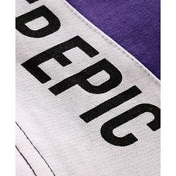 Pine Kids Looper Knit Knee Lenght Cut & Sew Shorts with Text Print - Black