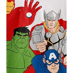 Pine Kids Marvel Single Jersey Knit Half Sleeves T-Shirt with Front & Back Avengers Graphics - White