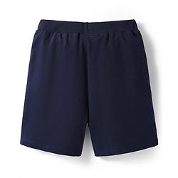 Pine Kids Marvel Terry Knit Knee Length Shorts with Avengers Graphics - Navy Blue