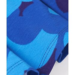 Pine Kids Cotton Knit Half Sleeves Frock with Shine Like a Star Text Print - Blue