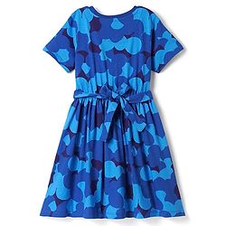 Pine Kids Cotton Knit Half Sleeves Frock with Shine Like a Star Text Print - Blue