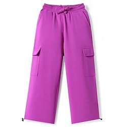 Pine Kids Knit Full Length Solid Color Lounge Pant - Fuchsia