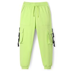 Pine Kids Knit Full Length Solid Lounge Pant - Limegreen