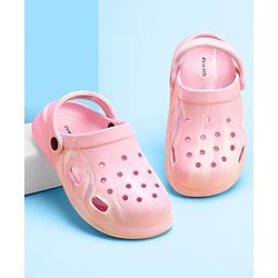 Pine Kids Clogs with Back Strap Closure - Pink ( Marble Print May Vary)