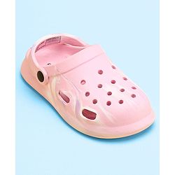 Pine Kids Clogs with Back Strap Closure - Pink ( Marble Print May Vary)