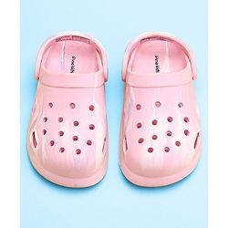 Pine Kids Clogs with Back Strap Closure - Pink ( Marble Print May Vary)