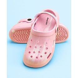 Pine Kids Clogs with Back Strap Closure - Pink ( Marble Print May Vary)