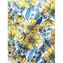 Pine Kids Cotton Knit Half Sleeves Floral Printed T-Shirt - White