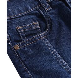 Pine Kids Above Knee Length Washed Denim Skorts - Navy Blue