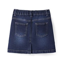 Pine Kids Above Knee Length Washed Denim Skorts - Navy Blue